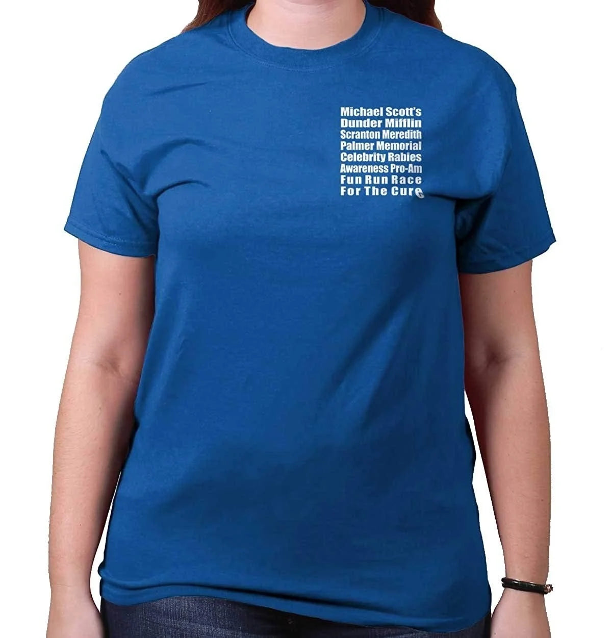 Michael Scott Brands Dunder Run Race Cure Funny  T Shirt Tee