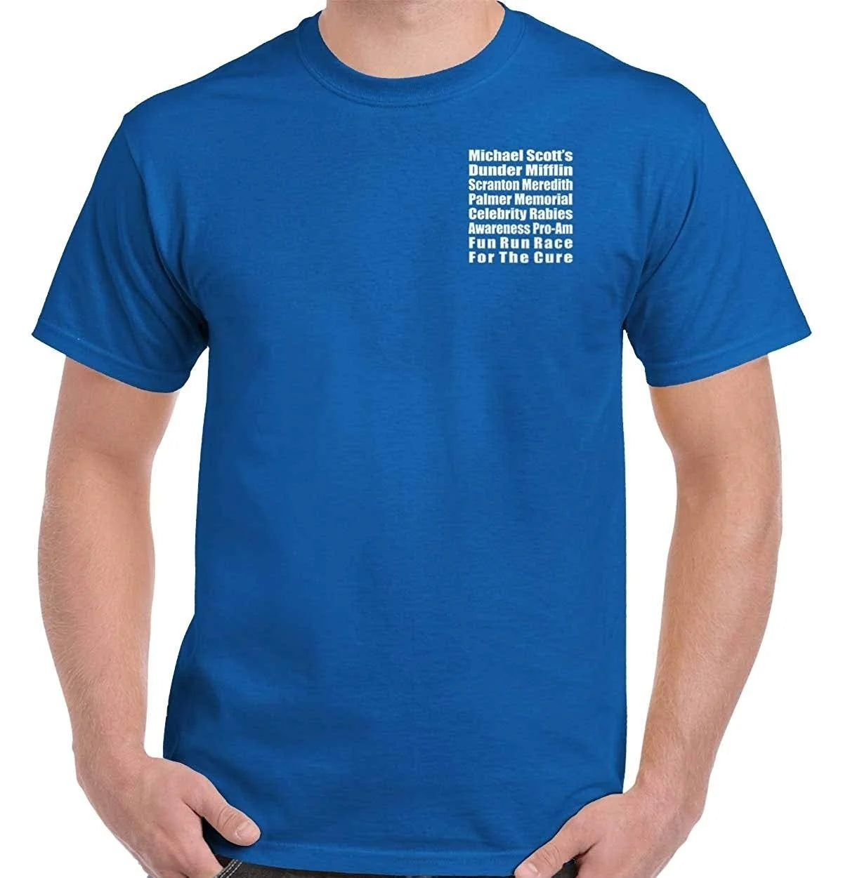 Michael Scott Brands Dunder Run Race Cure Funny  T Shirt Tee