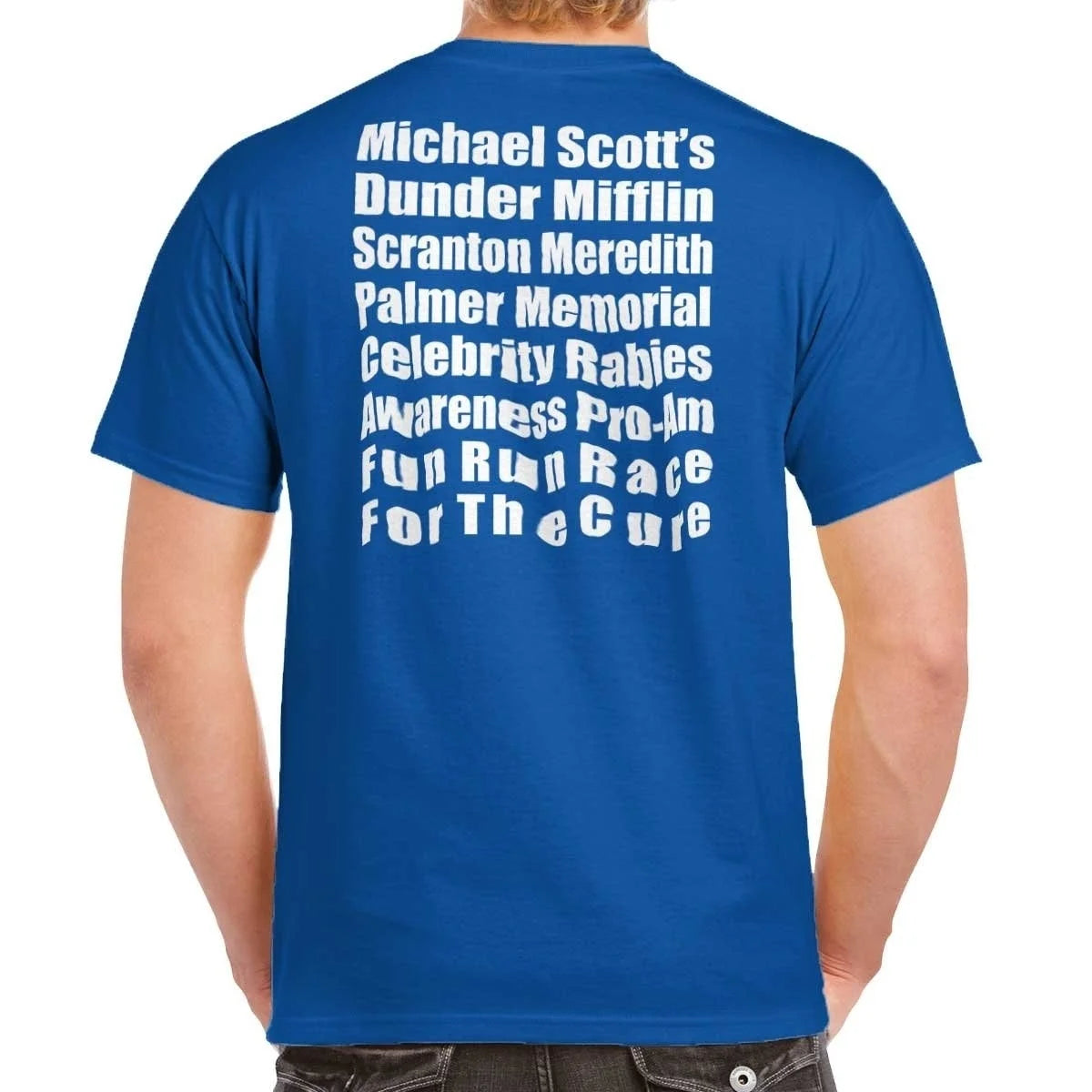 Michael Scott Brands Dunder Run Race Cure Funny  T Shirt Tee