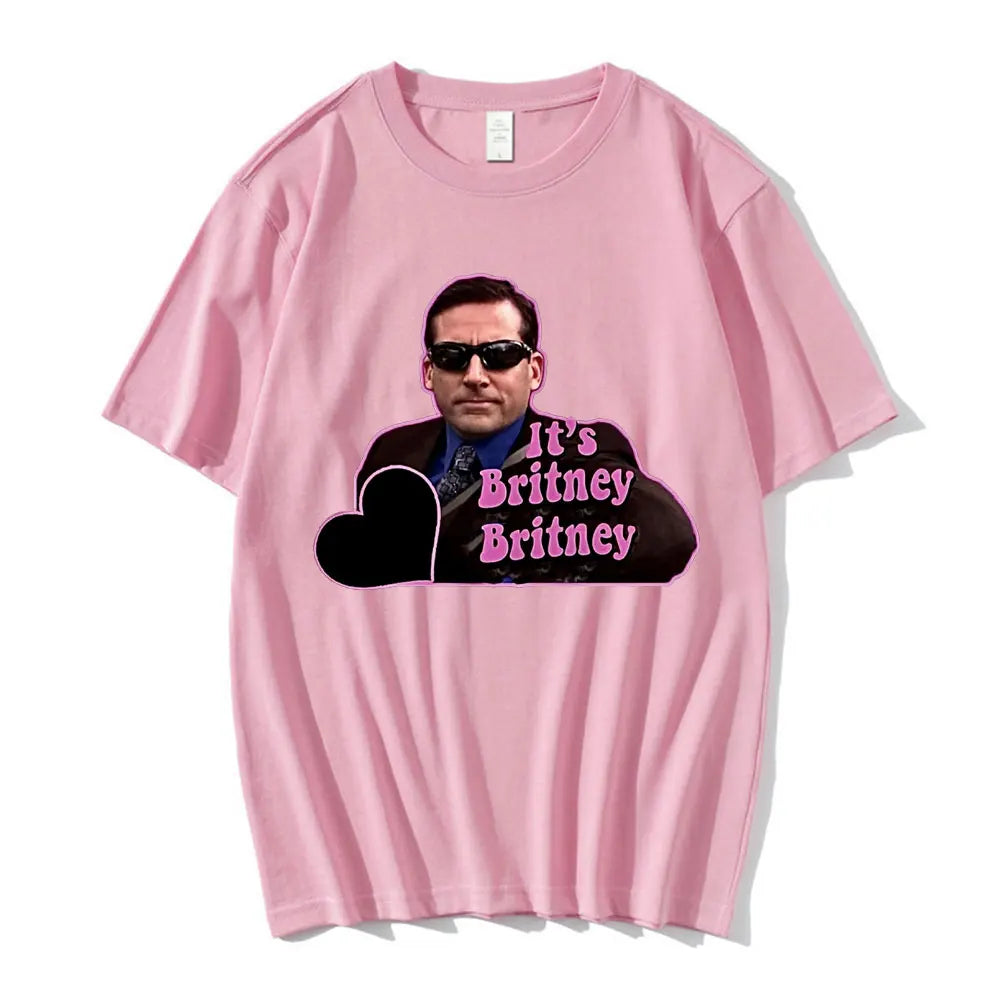Michael Scott Homage The Office Men T-shirts Tv Series Dwight SchruteJim Halpert It's Britney Graphic T-shirt Streetwear Unisex