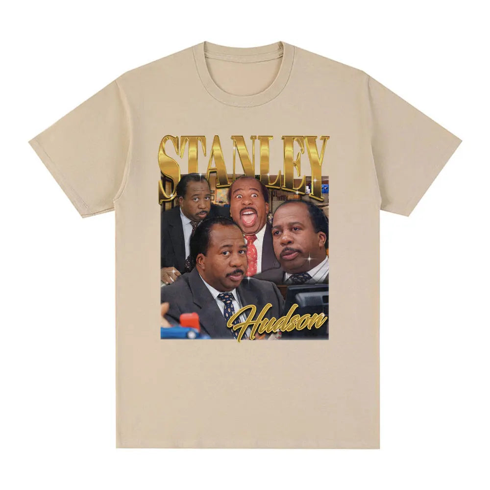 Stanley Hudson Homage T Shirt Tv Series The Office Michael Scott Dwight Schrute T-shirt Men's Casual Cotton Oversized T Shirts