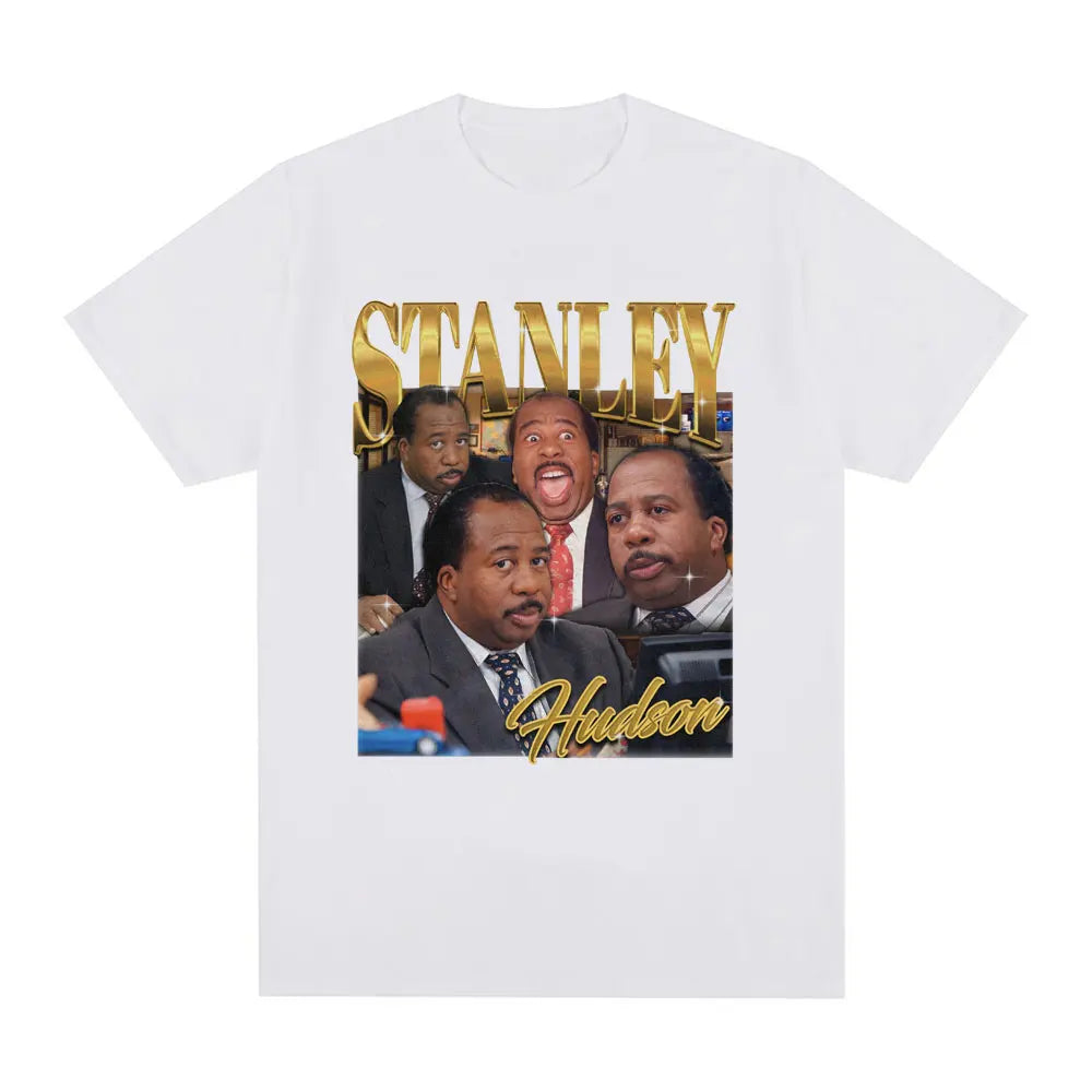 Stanley Hudson Homage T Shirt Tv Series The Office Michael Scott Dwight Schrute T-shirt Men's Casual Cotton Oversized T Shirts