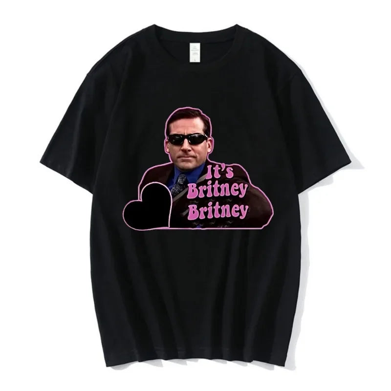 Michael Scott Homage The Office Men T-shirts Tv Series Dwight SchruteJim Halpert It's Britney Graphic T-shirt Streetwear Unisex