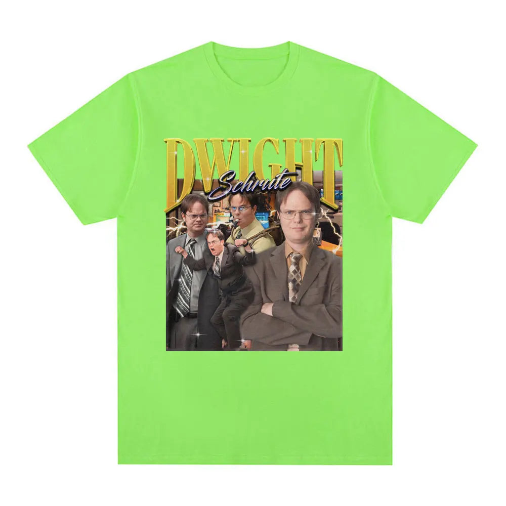 Dwight Schrute Michael Scott Homage The Office T-shirt Tv Series T Shirt Men Women Cotton Casual Short Sleeve Oversized T-Shirts