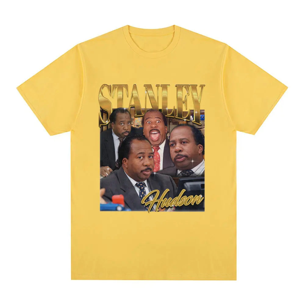 Stanley Hudson Homage T Shirt Tv Series The Office Michael Scott Dwight Schrute T-shirt Men's Casual Cotton Oversized T Shirts