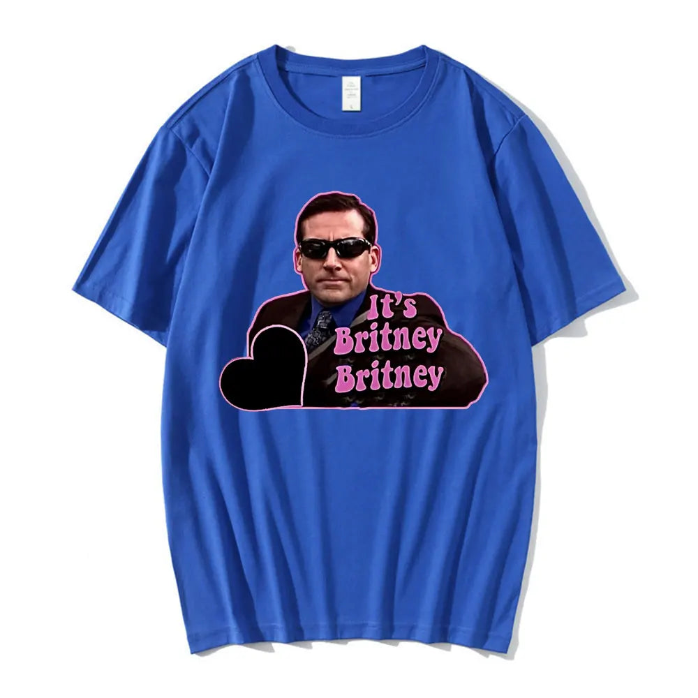 Michael Scott Homage The Office Men T-shirts Tv Series Dwight SchruteJim Halpert It's Britney Graphic T-shirt Streetwear Unisex