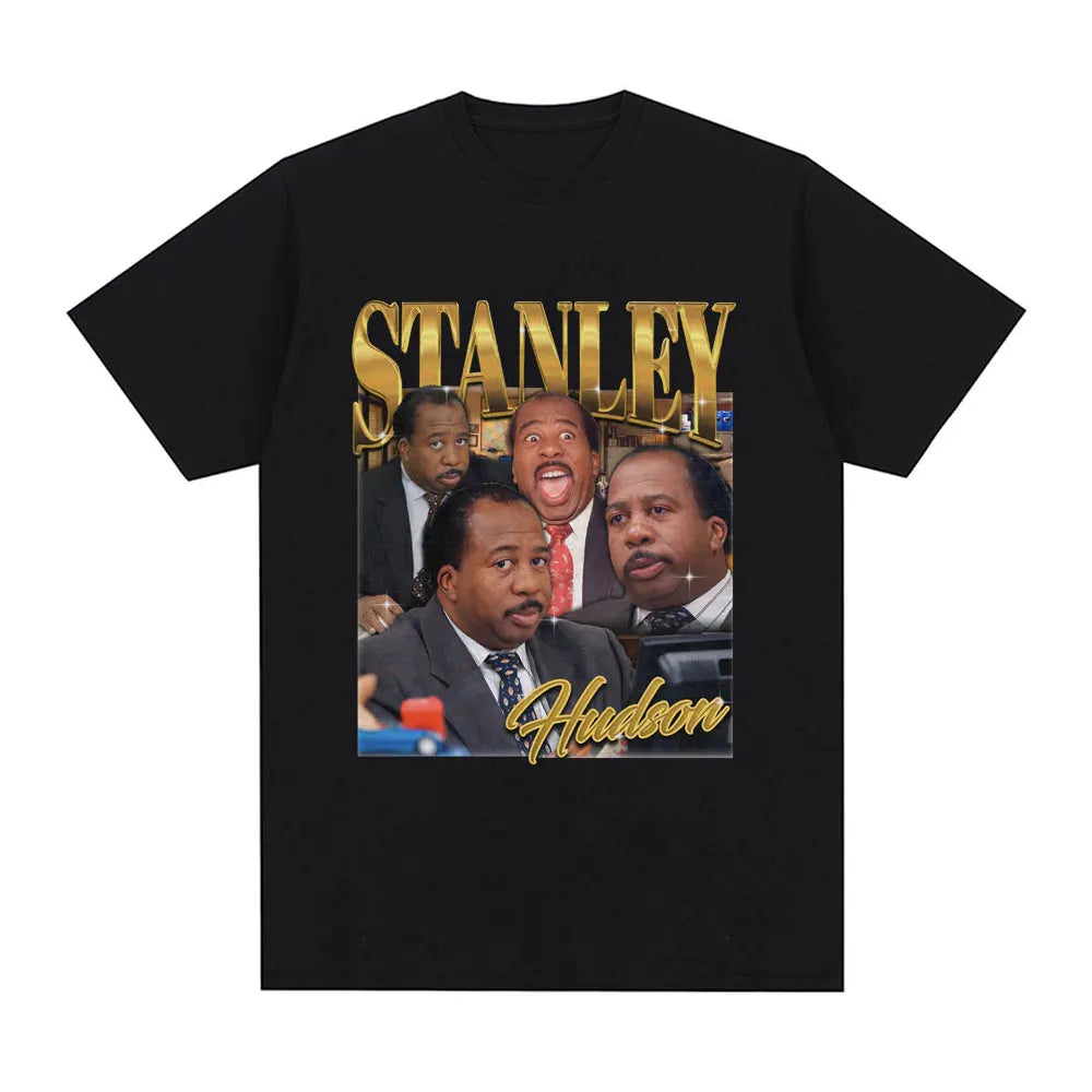 Stanley Hudson Homage T Shirt Tv Series The Office Michael Scott Dwight Schrute T-shirt Men's Casual Cotton Oversized T Shirts