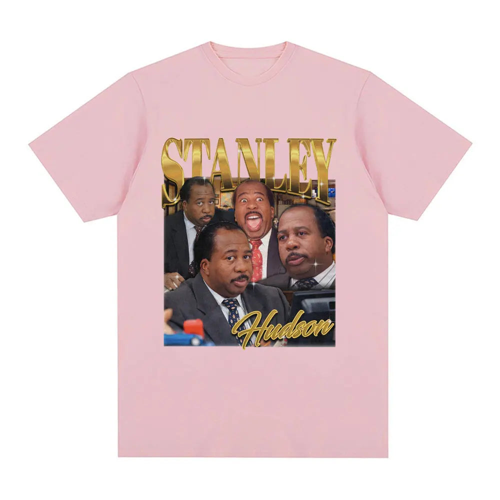 Stanley Hudson Homage T Shirt Tv Series The Office Michael Scott Dwight Schrute T-shirt Men's Casual Cotton Oversized T Shirts