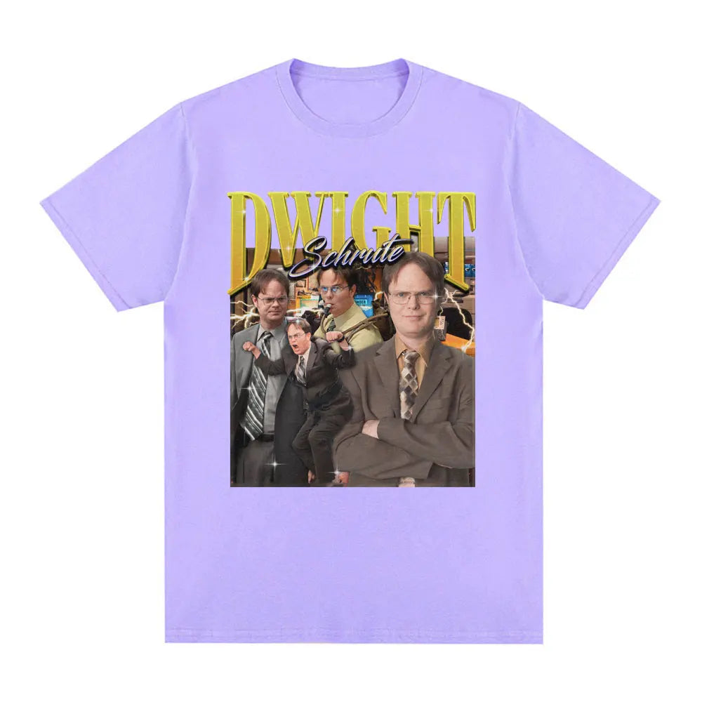 Dwight Schrute Michael Scott Homage The Office T-shirt Tv Series T Shirt Men Women Cotton Casual Short Sleeve Oversized T-Shirts