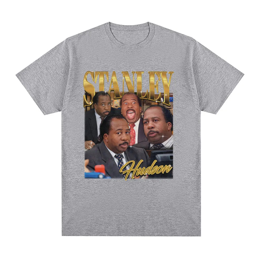 Stanley Hudson Homage T Shirt Tv Series The Office Michael Scott Dwight Schrute T-shirt Men's Casual Cotton Oversized T Shirts