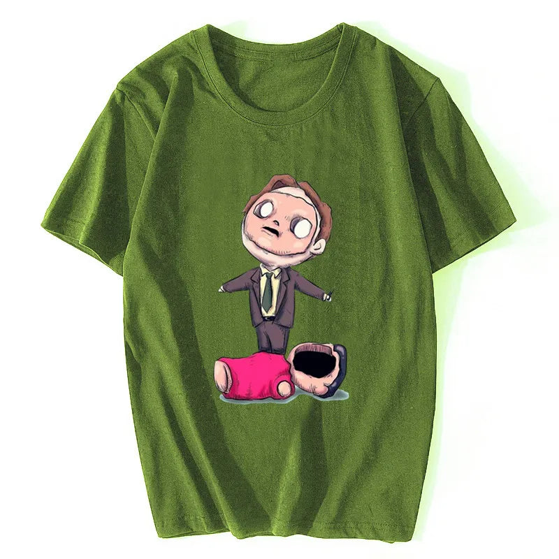 Dwight Schrute First Aid Fail The Office TV Series T Shirt Horror Tee Full Size Cool Casual Pride T Shirt Men Unisex Fashion