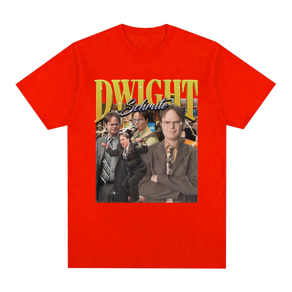 Dwight Schrute Michael Scott Homage The Office T-shirt Tv Series T Shirt Men Women Cotton Casual Short Sleeve Oversized T-Shirts