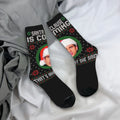 Michael Scott  Santa Clause Is Coming That’s What She Said Socks The Office Custom Stockings Non Skid Unisex Men Socks
