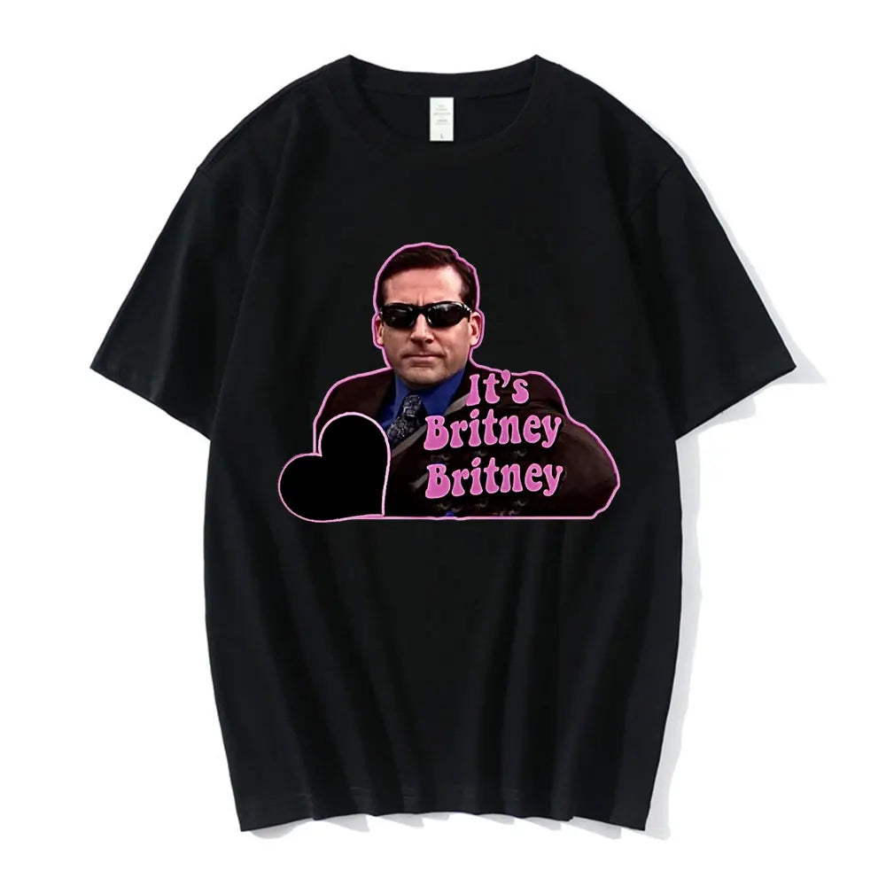 Michael Scott Homage The Office Men T-shirts Tv Series Dwight SchruteJim Halpert It's Britney Graphic T-shirt Streetwear Unisex
