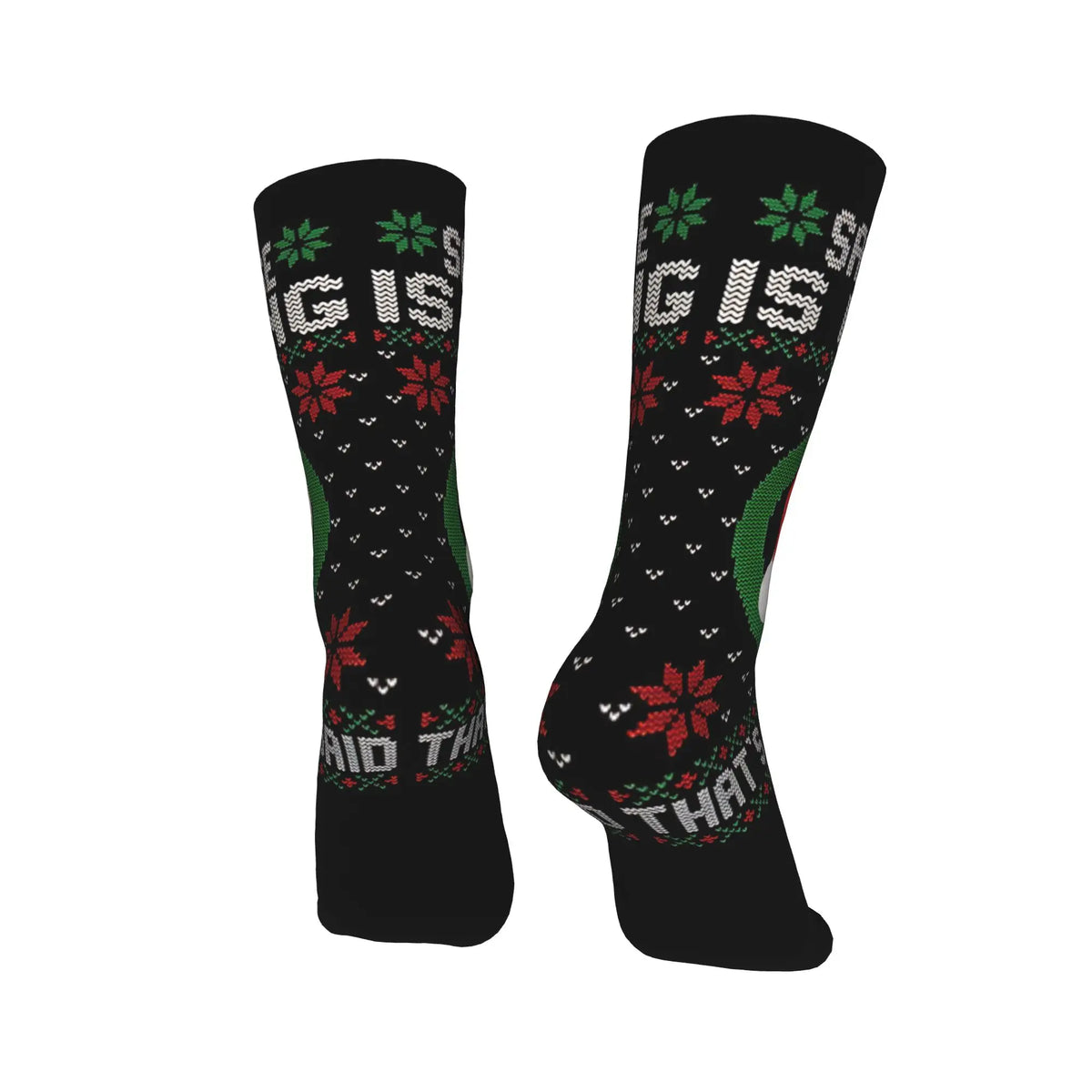 Michael Scott  Santa Clause Is Coming That’s What She Said Socks The Office Custom Stockings Non Skid Unisex Men Socks
