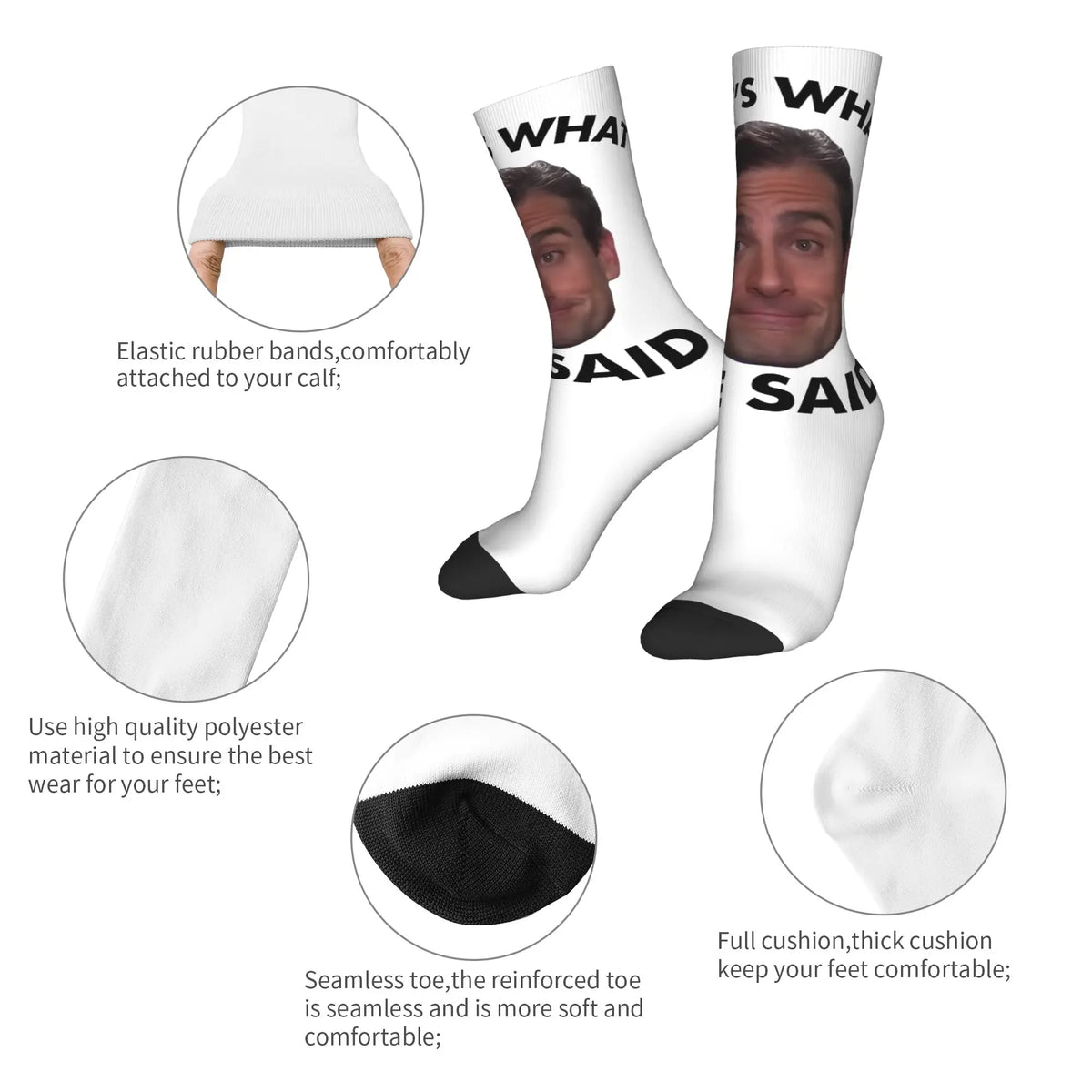 Couple Socks Michael Scott that's what she said The Office Stockings Anti-Slip High Quality Socks Autumn Fashion Outdoor Socks