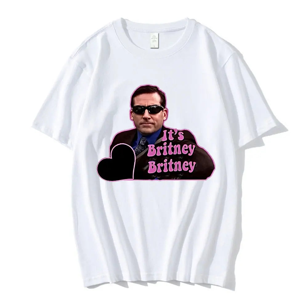 Michael Scott Homage The Office Men T-shirts Tv Series Dwight SchruteJim Halpert It's Britney Graphic T-shirt Streetwear Unisex